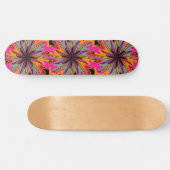 Skateboard Art orange rose Starburst abstrait (Horz)