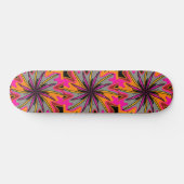Skateboard Art orange rose Starburst abstrait (Horz)