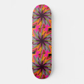 Skateboard Art orange rose Starburst abstrait (Recto)