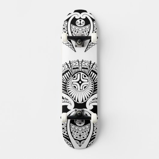 Skateboard Art polynésien et maori mélangé de tatouage (Recto)