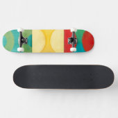 Skateboard Art Pop brillant avec cercles et Carré (Horz)