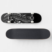 Skateboard Art silverfern blanc de symbole national de la (Horz)