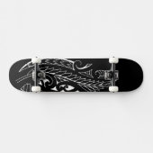 Skateboard Art silverfern blanc de symbole national de la (Horz)