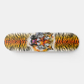 Skateboard Art - Snarling Tiger met strepen (Horizontaal)
