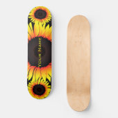 Skateboard Art Sunflowers - Ajouter Votre Nom / Texte / Numér (Recto)