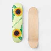 Skateboard Art Sunflowers - Ajouter Votre Texte / Nom (Recto)
