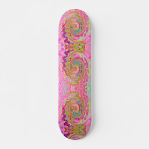 Skateboard Art Super rétro rose, jaune et magenta