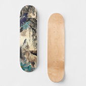 Skateboard Art unique Design Majestic Raven Moon & Wolf (Recto)