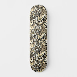 Skateboard Art urbain Abstrait monochromatique