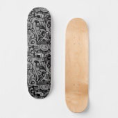 Skateboard Art urbain Abstrait monochromatique (Recto)