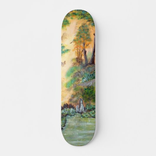 SKATEBOARD ARTISTIQUE _Forêt orange (Devant)