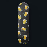 Skateboard Artsy Modern Yellow Black Watercolor Beer Stein<br><div class="desc">This artsy and modern pattern est parfait pour le lover. Objets objets manuels-painted yellow and white foaming beer pattern on top of a black abstract pattern. C'est cool, unique, manly, et fun ! ***NOTE DE CONCEPTION For any custom design request such such matching product requests, color changes, placement changes, or...</div>