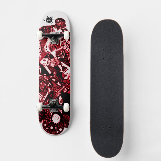 Skateboard Artsy rouge noir (Recto)