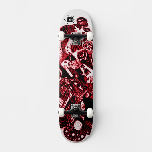 Skateboard Artsy rouge noir (Recto)