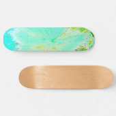 Skateboard Asclépiade aqua et vert citron psychédélique (Horz)