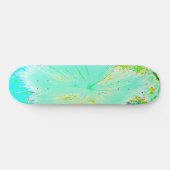 Skateboard Asclépiade aqua et vert citron psychédélique (Horz)