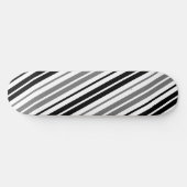 Skateboard Ash Gray Black White Stripes Pattern   (Horz)
