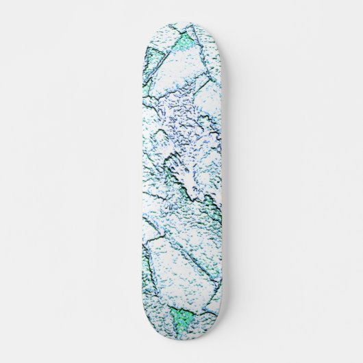 Skateboard Áspero como rocha, num misto de ciano e menta (Devant)