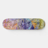 Skateboard Astrologie temps colorée Abstraite (Horz)