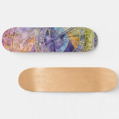 Skateboard Astrologie temps colorée Abstraite (Horz)