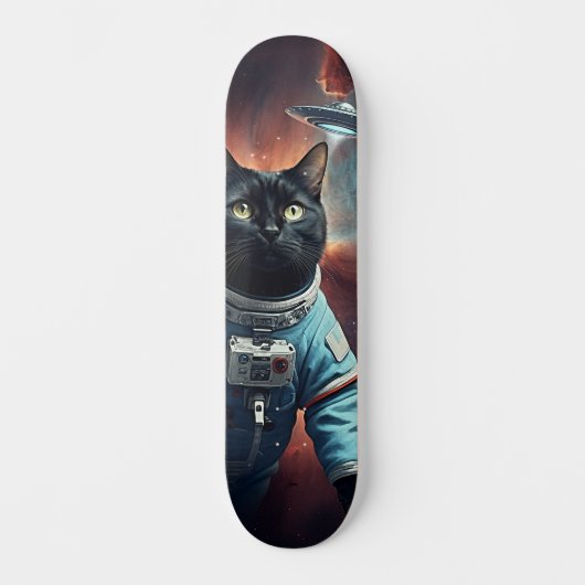 Skateboard Astronaut de chat galactique (Recto)