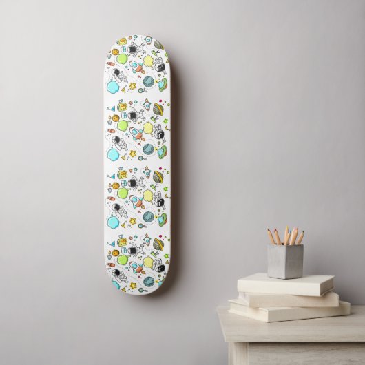 Skateboard Astronaute spatial cool beau (Art mural)