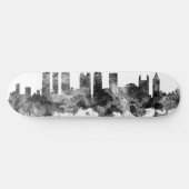 Skateboard Atlanta Georgia Skyline noir blanc (Horz)