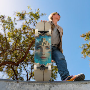Skateboard Atlantide époustouflante émergeant des profondeurs
