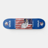 Skateboard Attaquer l'aigle, le drapeau américain, patriotiqu (Horz)