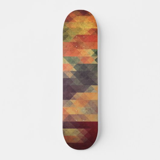 Skateboard Audacieuses géométriques couleurs portées rétros (Devant)