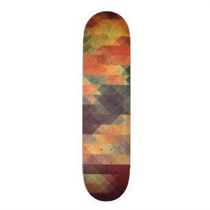 Skateboard Audacieuses géométriques couleurs portées rétros