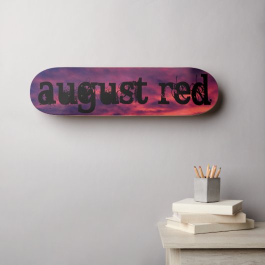 Skateboard august red (Art mural (Horz))