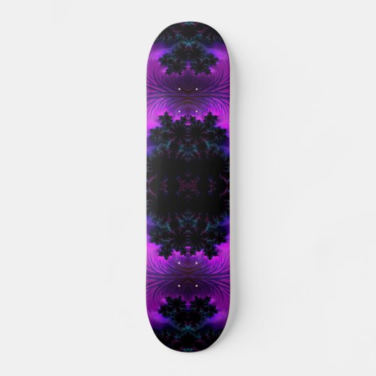 Skateboard Aurora Borealis à minuit Fractal Abstrait (Recto)