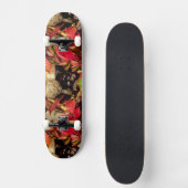 Skateboard Automne Feuilles automnales, châtaignes champignon (Recto)