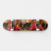 Skateboard Automne Feuilles automnales, châtaignes champignon (Horz)