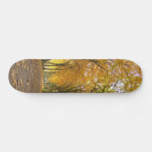Skateboard Autumn path with yellow trees and leaves (Horz)