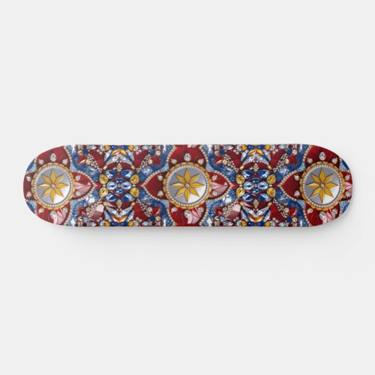 Skateboard aux couleurs colombiennes (Horz)