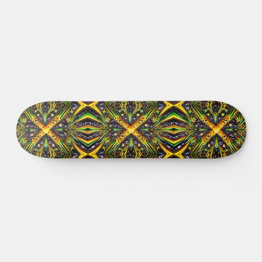 Skateboard aux couleurs jamaïcaines (Horz)