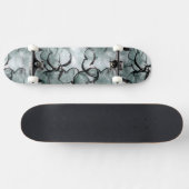 Skateboard avant-garde d'art grise, peinture de main noire (Horz)