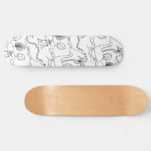 Skateboard avec de mignons dinosaures. (Horz)