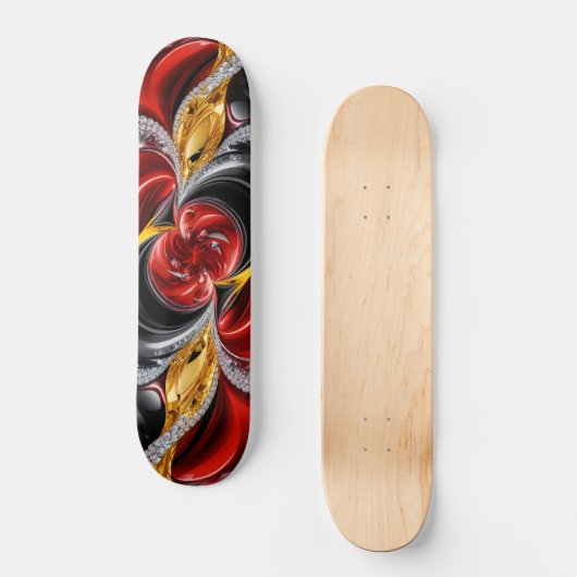 Skateboard avec design couleur allemande (Recto)