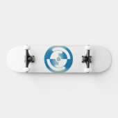 Skateboard avec design de cercles abstraits (Horz)