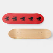 Skateboard avec drapeau d'Albanie (Horz)