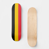 Skateboard avec drapeau de Belgique (Recto)