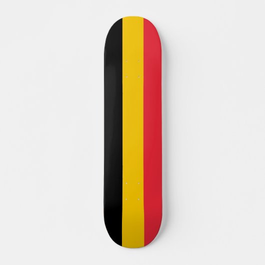 Skateboard avec drapeau de Belgique (Devant)