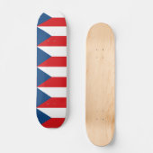 Skateboard avec drapeau de Czechia (Recto)