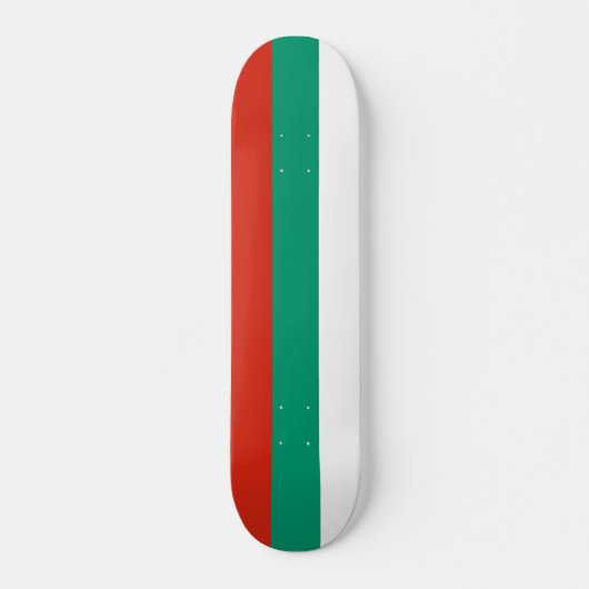 Skateboard avec drapeau de la Bulgarie (Devant)