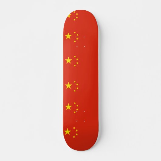 Skateboard avec drapeau de la Chine (Devant)