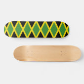 Skateboard avec drapeau de la Jamaïque (Horz)