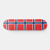 Skateboard avec drapeau de la Norvège (Horz)